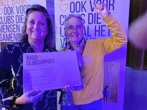 Carin en Monique bij het Rabo Clubsupport evenement